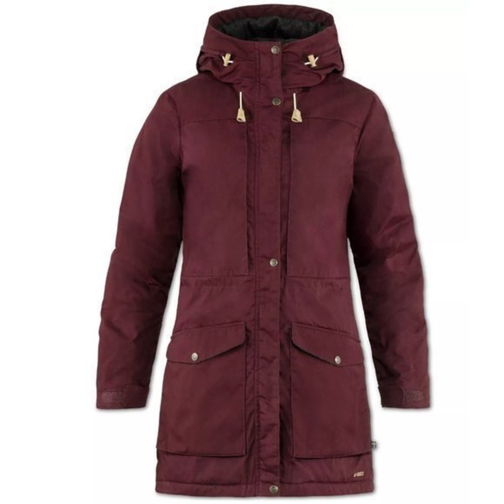 Fjällräven Singi Hooded Parka in Dark Garnet , Size Large